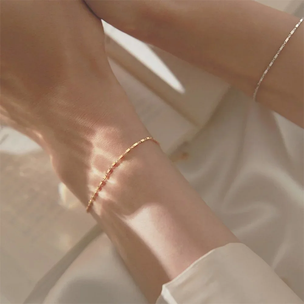 #NEW 925 Sterling Silver Chain Bracelet A